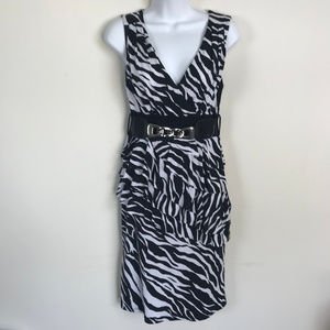 Frank Lyman Stretch Zebra Print Dress
